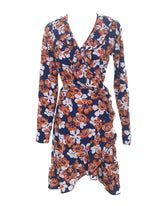 Madi With Love orange wrap around Dress